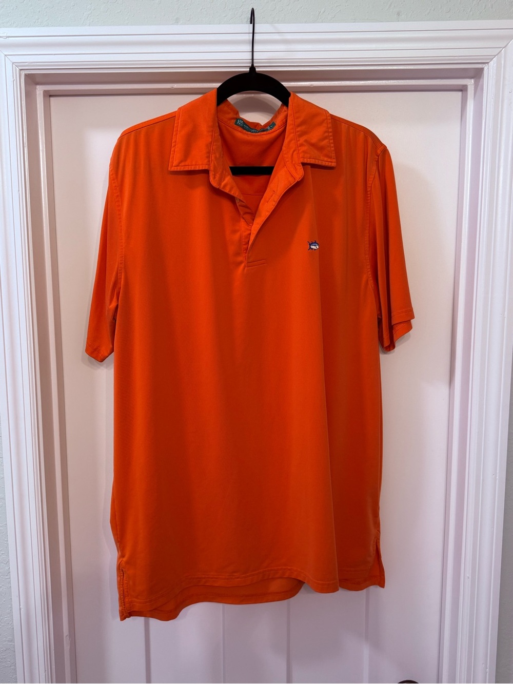 Southern Tide Orange Short-Sleeve Polo